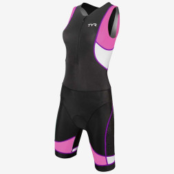 Стартовый костюм без рукавов с молнией спереди TYR Competitor Front Zip Tri Suit W/ Pad