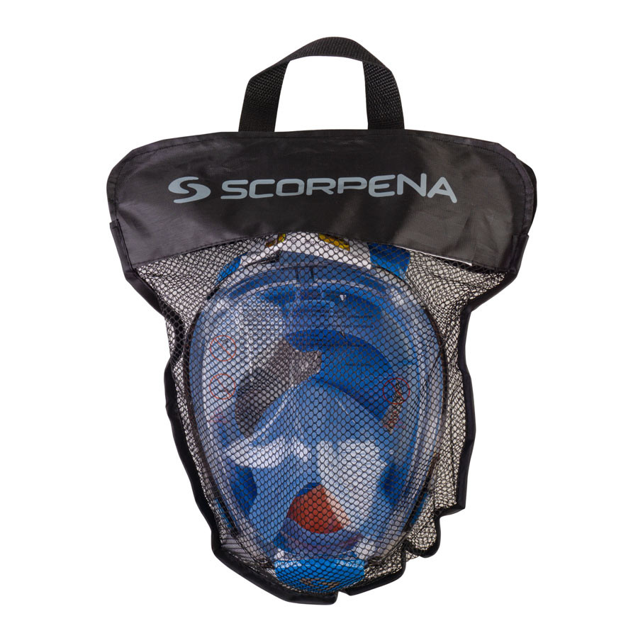 Маска полнолицевая для плавания Scorpena Swim большая, син. L