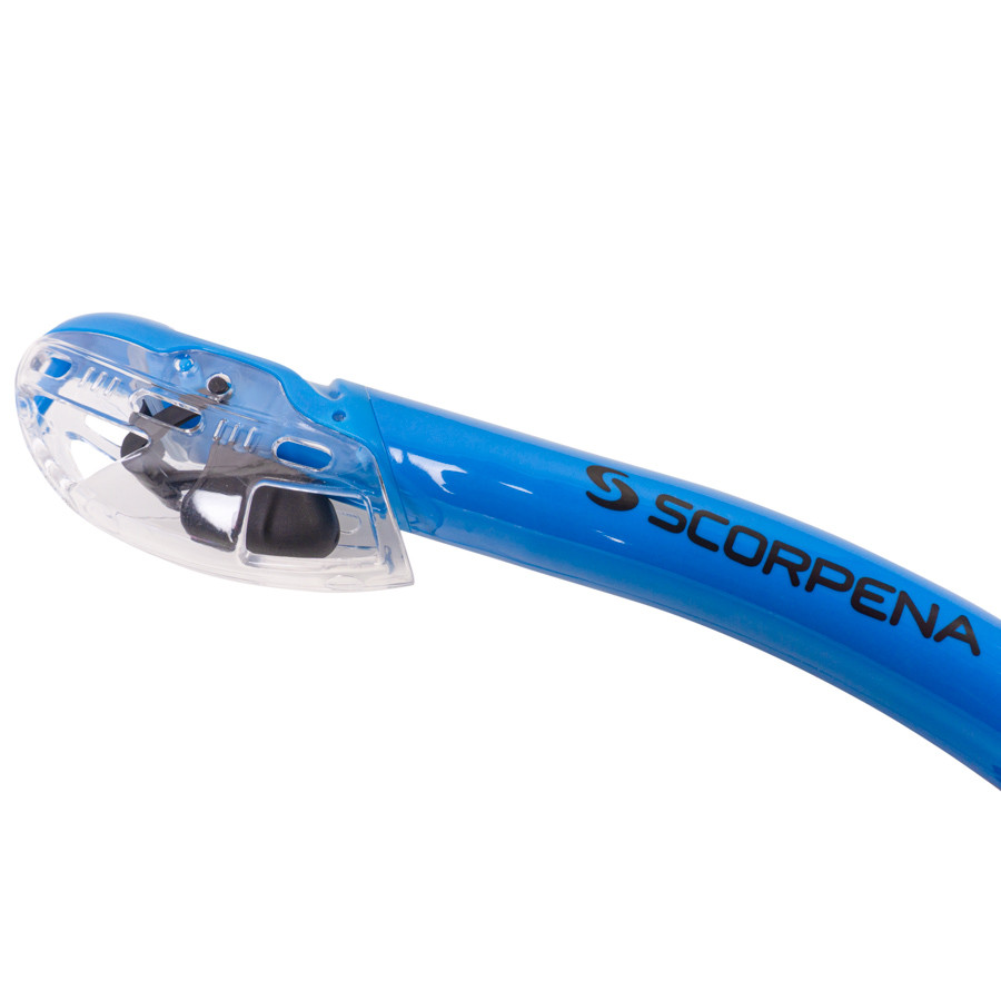Трубка Scorpena K2 c двумя клапанами, синяя 