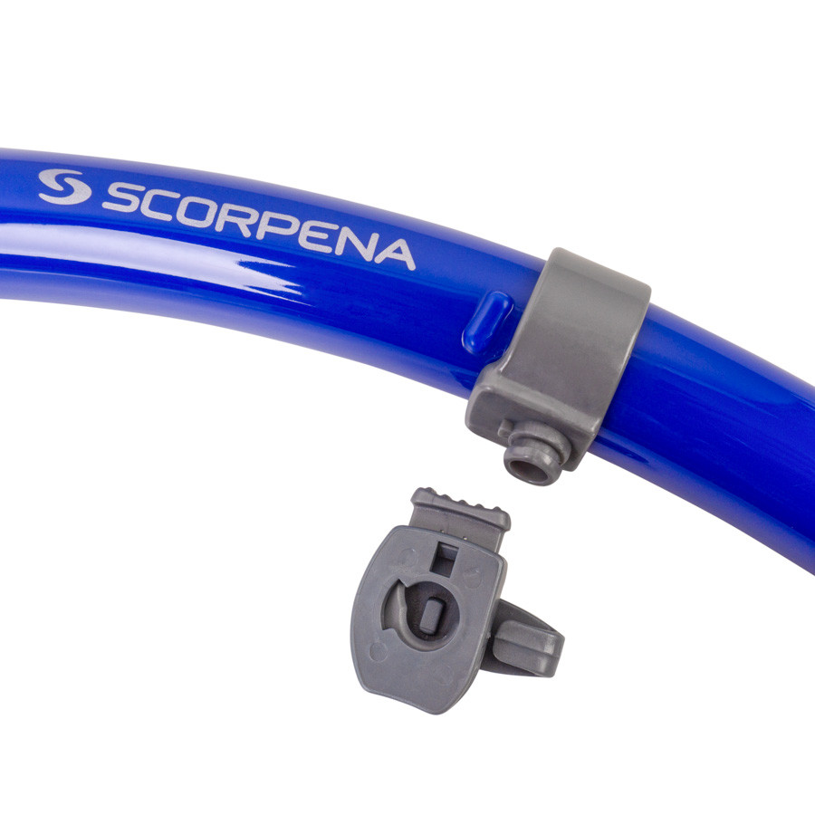 Трубка Scorpena N2 c двумя клапанами, синяя 