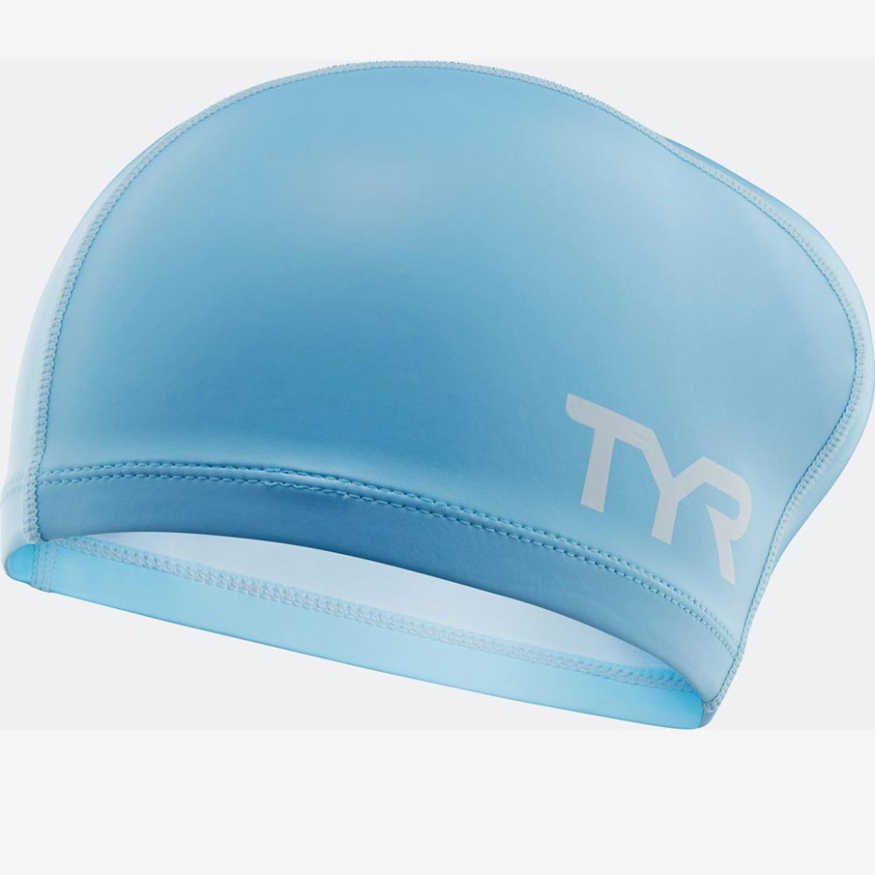 Шапочка плавательная подростковая TYR Silicone Comfort Long Hair Cap Junior