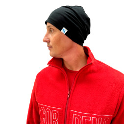 Шапка спортивная тонкая Scorpena Collection, чёрная