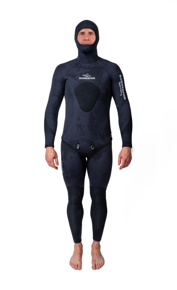 Гидрокостюм для подводной охоты 9 мм HAMMERFISH STRONG BLACK/AQUASTRETCH, длинные штаны