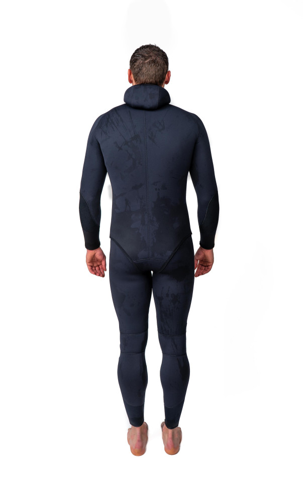 Гидрокостюм для подводной охоты в теплой воде 3 мм HAMMERFISH STRONG BLACK/AQUASTRETCH штаны по грудь