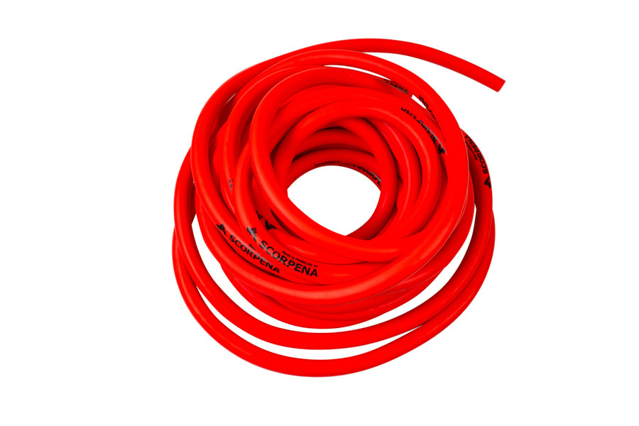 Тяга d18мм Scorpena RED, на отрез 1 м, двухкомпонентная, латексная,  ⌀18 мм