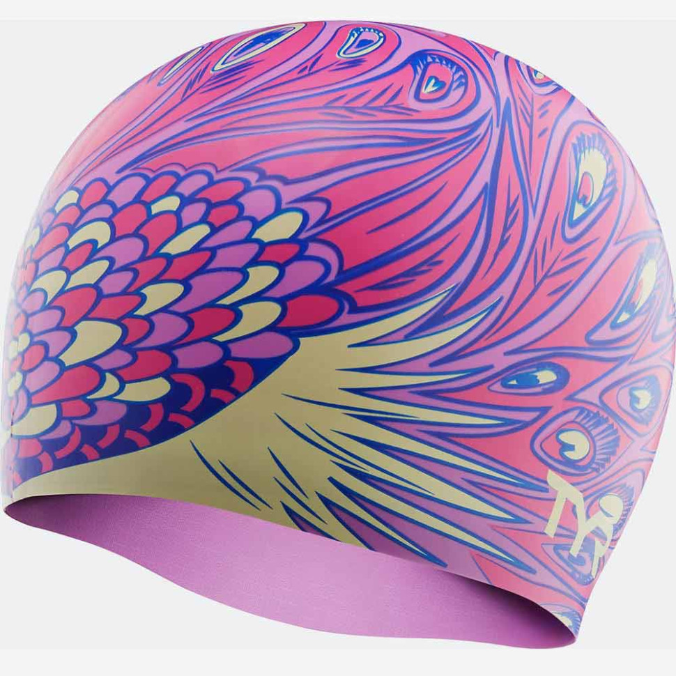 Шапочка для плавания TYR Silicone Peacock Cap