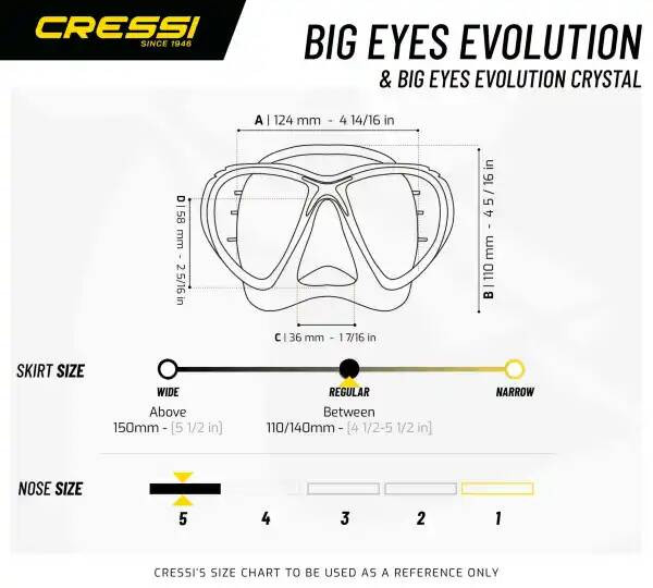 Маска BIG EYES EVOLUTION черный силикон Cressi