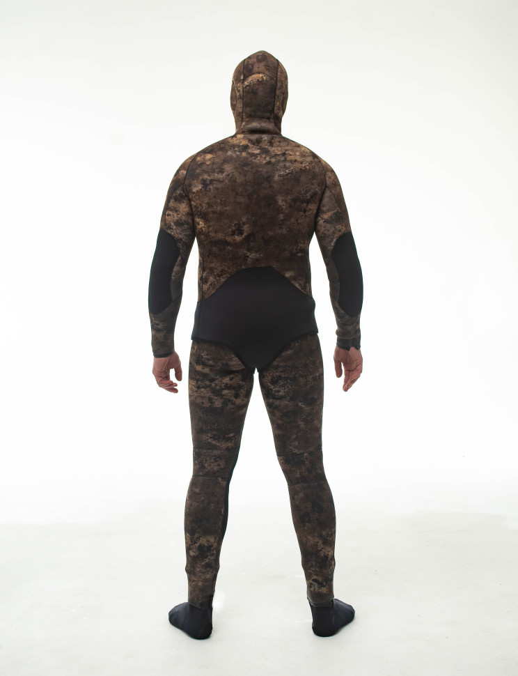 Гидрокостюм 3 мм AQUASTRETCH CAMO BROWN HAMMERFISH/открытая пора
