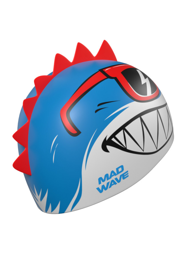 Юниорская силиконовая шапочка SHARK with fins