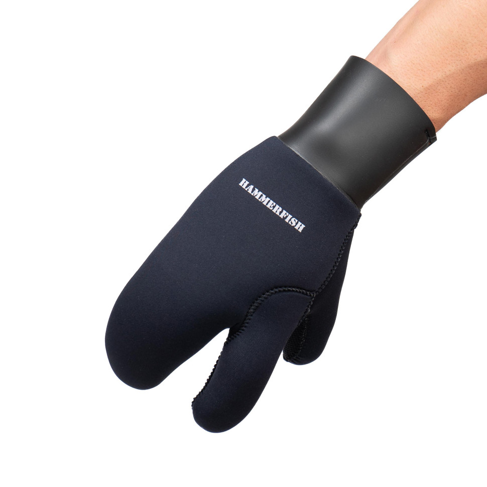 Перчатки 7 мм полусухие HAMMERFISH трехпалые AquaStretch