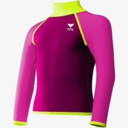 Лайкра с длинным рукавом TYR Solid Girls Solid Rashguard