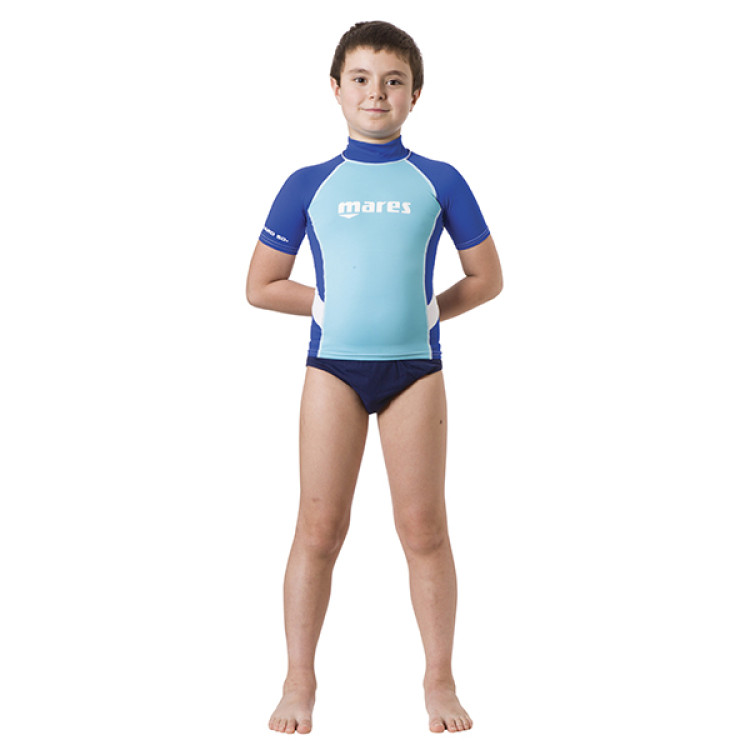 Гидрокостюм-Футболка с коротким рукавом MARES Rash Guard BOY, Лайкра, для мальчика