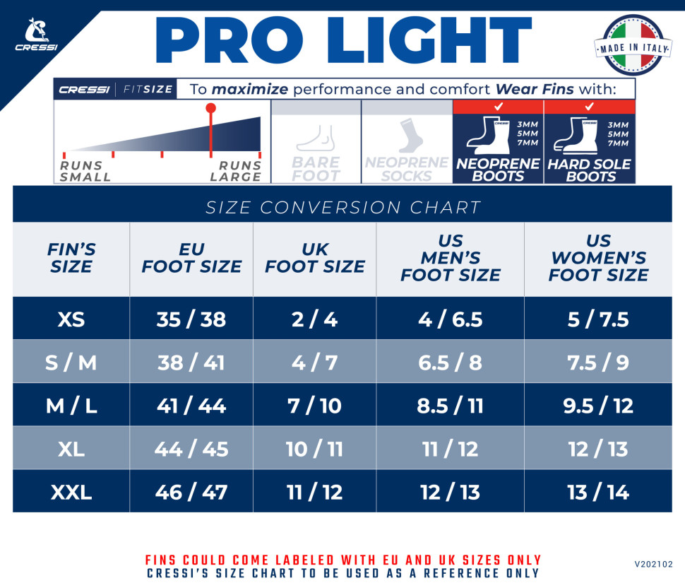 Ласты CRESSI PRO LIGHT