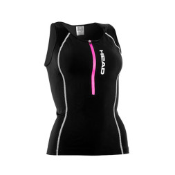Майка HEAD TRI-Top с молнией, Женская, Лайкра, Триатлон