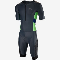 Стартовый костюм с коротким рукавов с молнией спереди TYR Men'S Competitor Speedsuit
