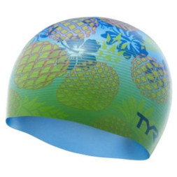 Силиконовая шапочка TYR Pineapple Fade Blue/Greeen
