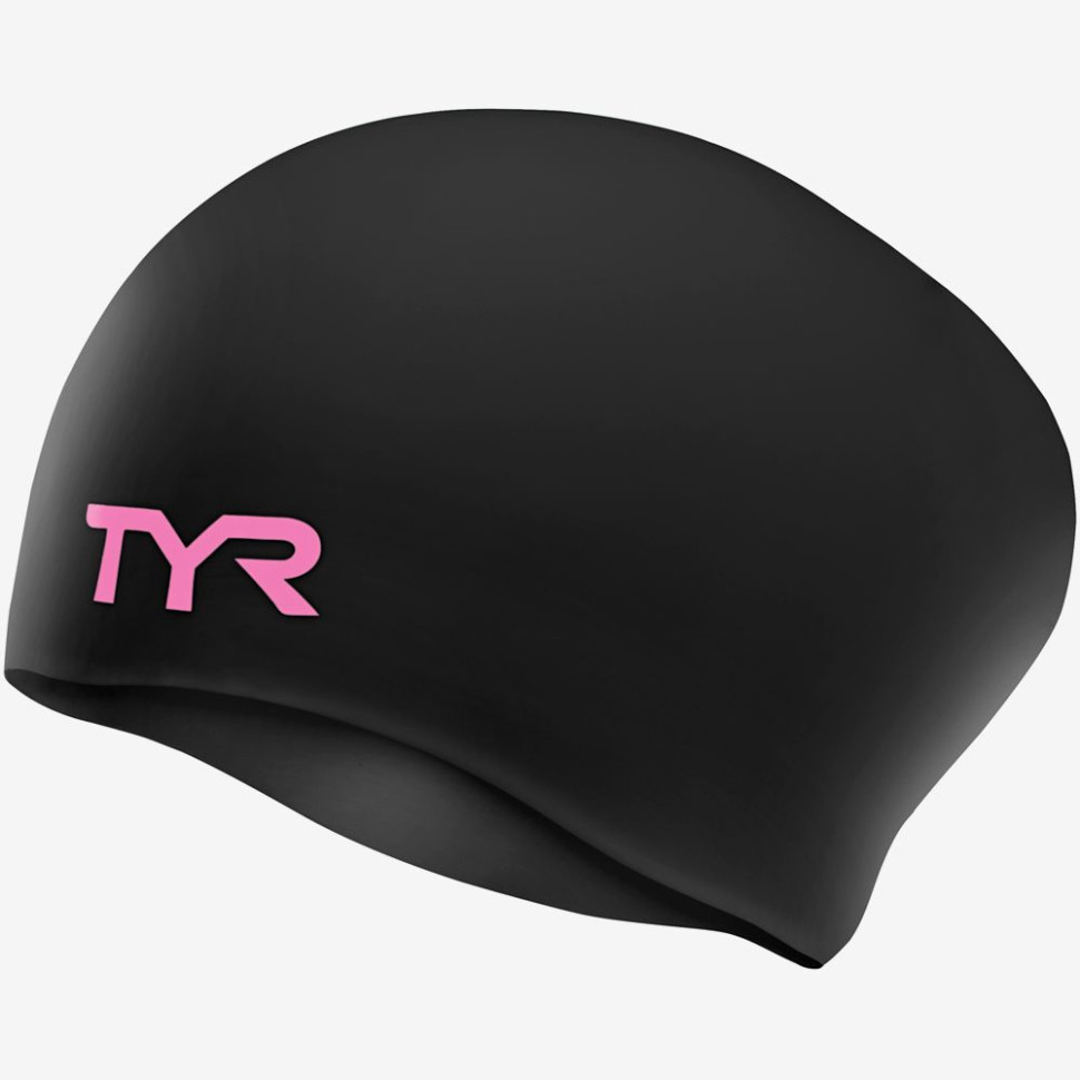 Шапочка для плавания TYR PINK Long Hair Wrinkle-Free Silicone Cap