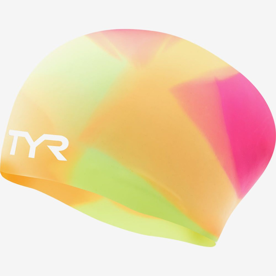 Шапочка для плавания TYR Tie Dye Long Hair Wrinkle-Free Silicone Junior Cap