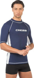 Футболка из лайкры с коротким рукавом RASH GUARD муж. Темно-синяя Cressi