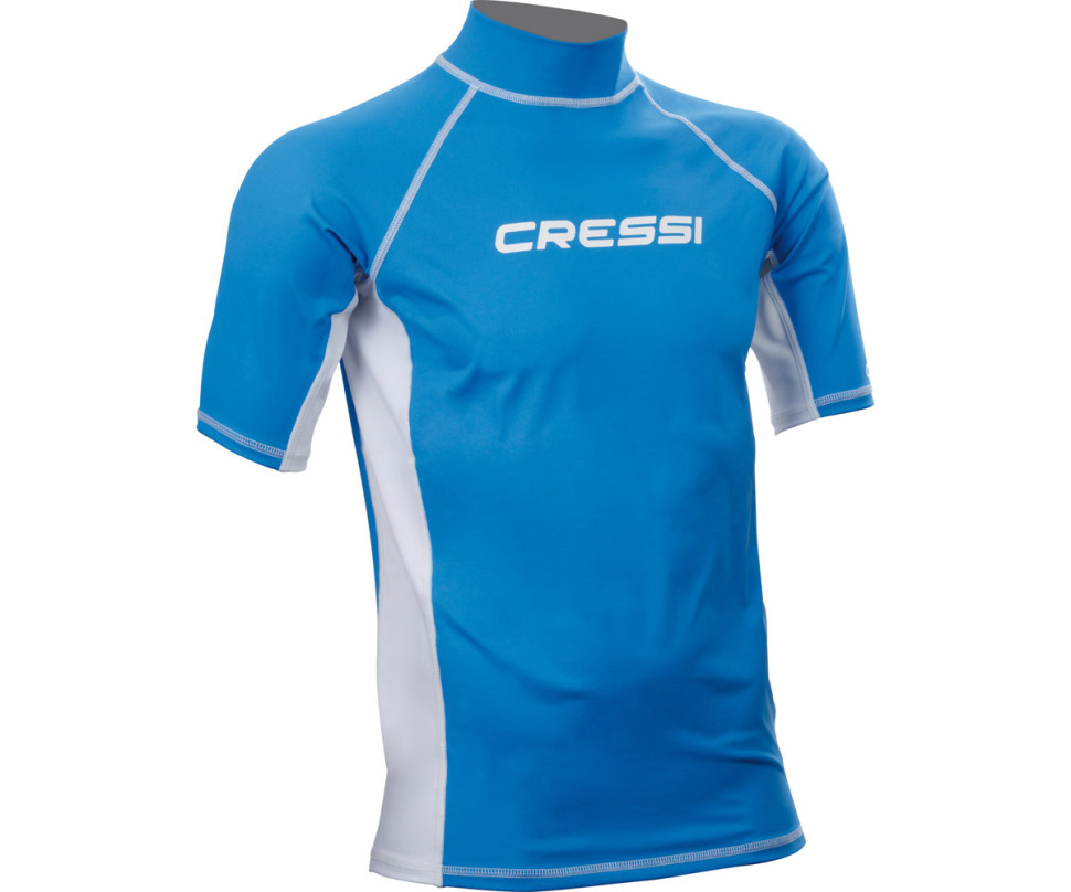Футболка из лайкры с коротким рукавом RASH GUARD муж. синяя Cressi