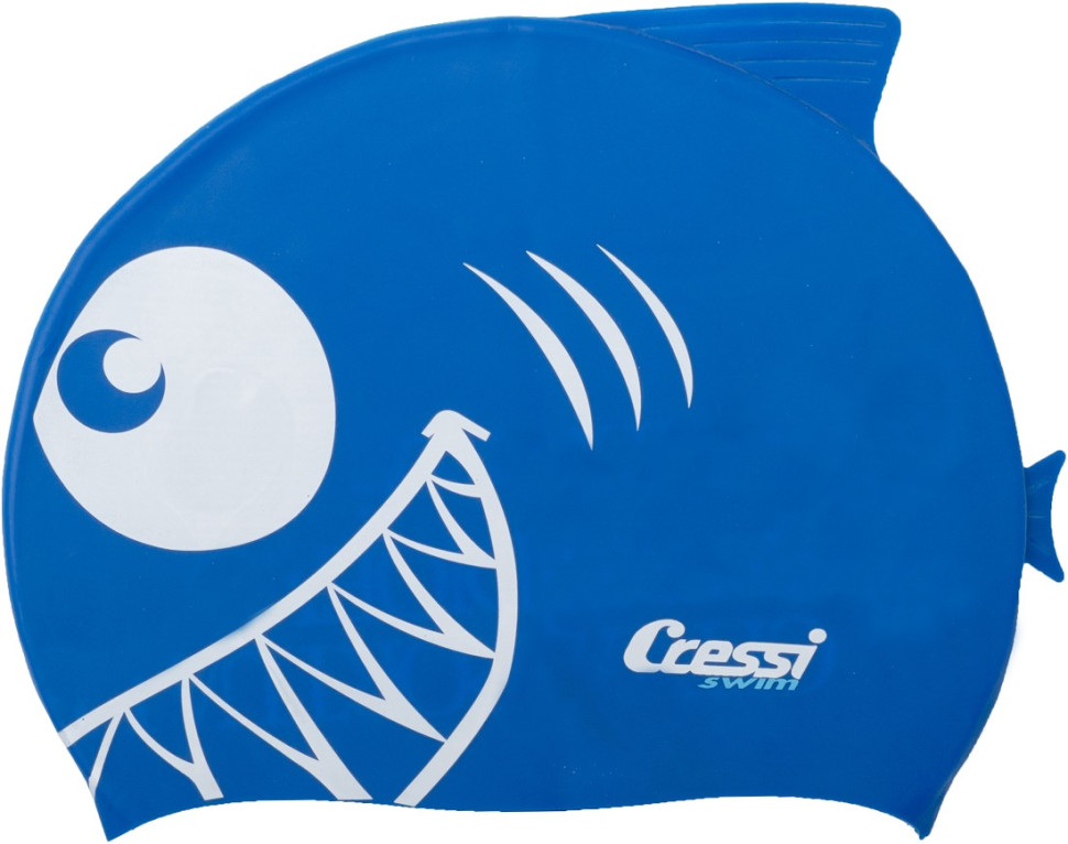 Шапочка для плавания CRESSI SILICONE KIDS CAP SHARK, детская