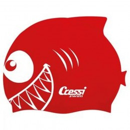 Шапочка для плавания CRESSI SILICONE KIDS CAP SHARK, детская