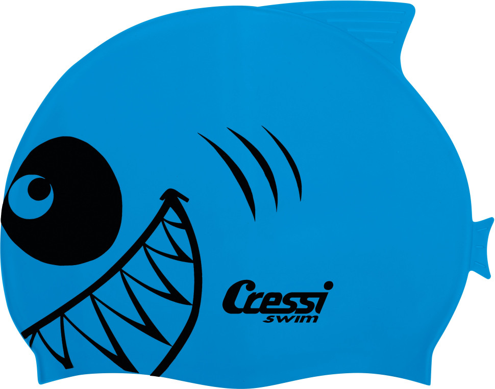 Шапочка для плавания CRESSI SILICONE KIDS CAP SHARK, детская