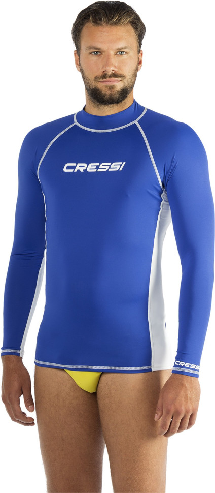 Футболка из лайкры с длинным рукавом RASH GUARD муж. синяя Cressi