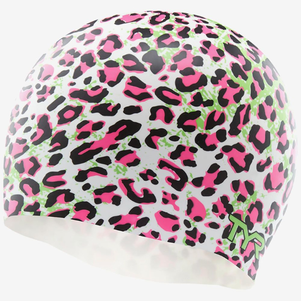 Шапочка для плавания TYR Leopard Silicone Swim Cap