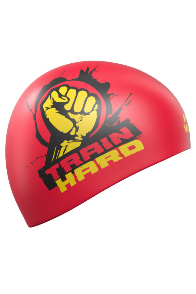 Силиконовая шапочка TRAIN HARD reversible
