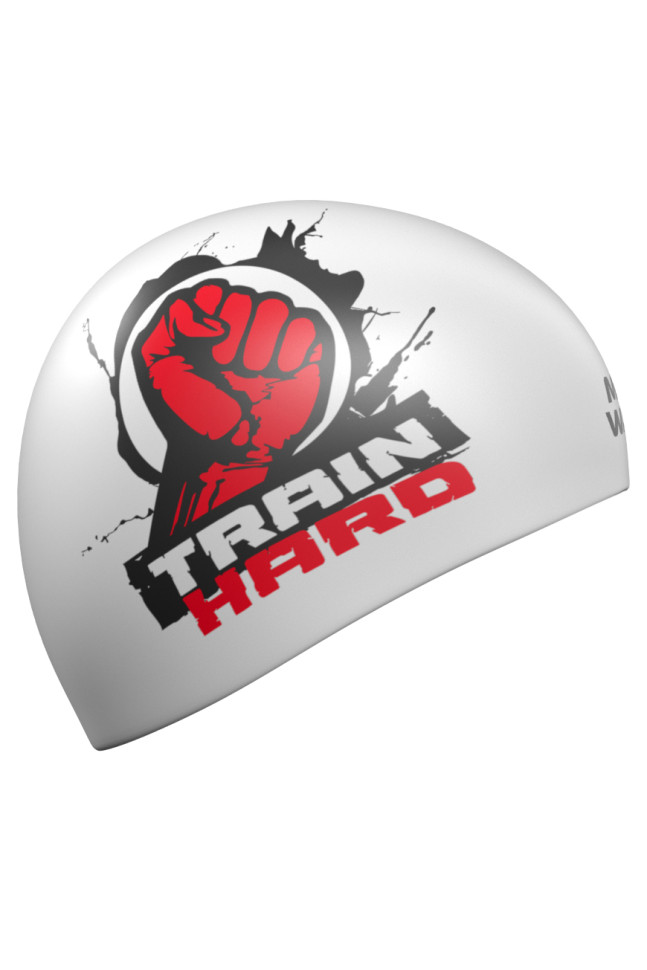 Силиконовая шапочка TRAIN HARD reversible