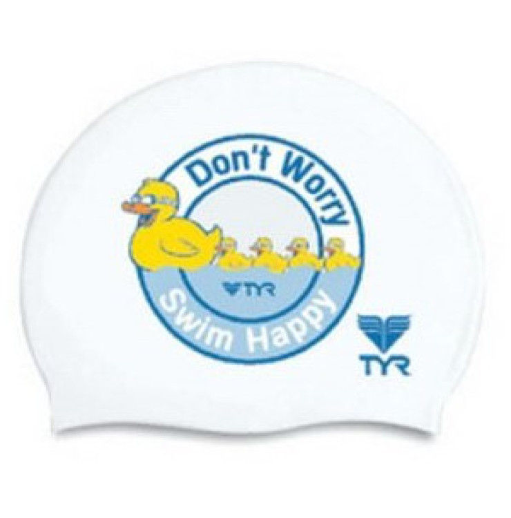Детская шапочка для плавания TYR Duck