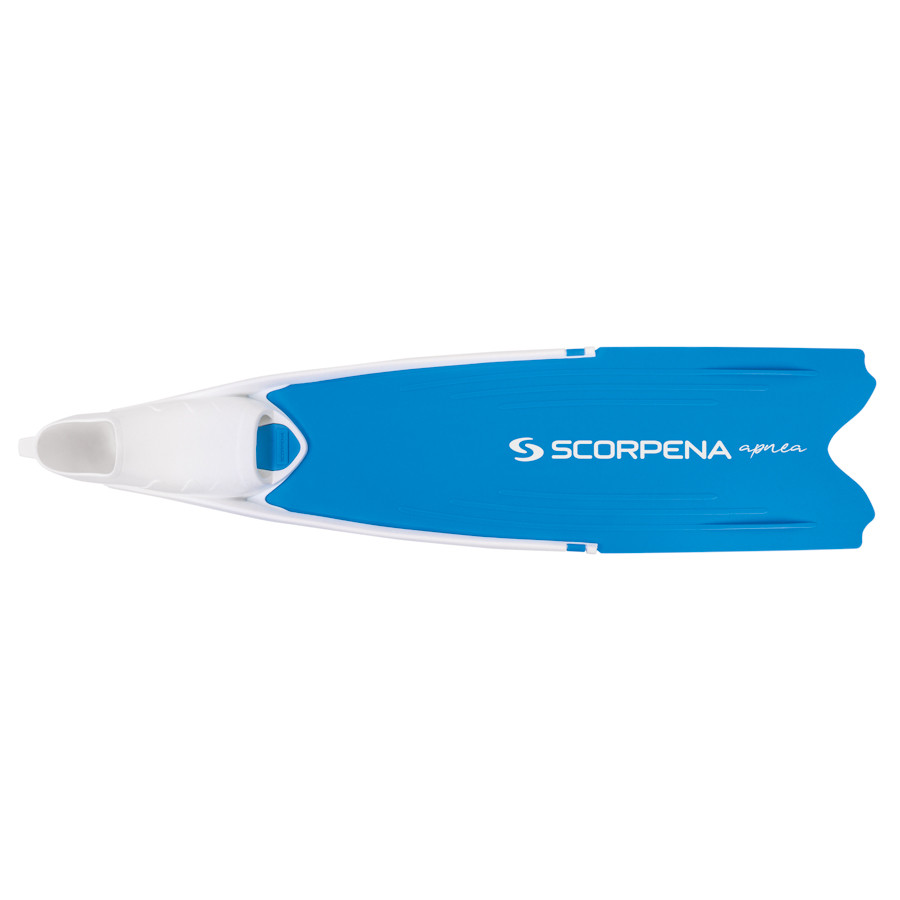 Ласты белые Scorpena F1 - Apnea син. (soft)