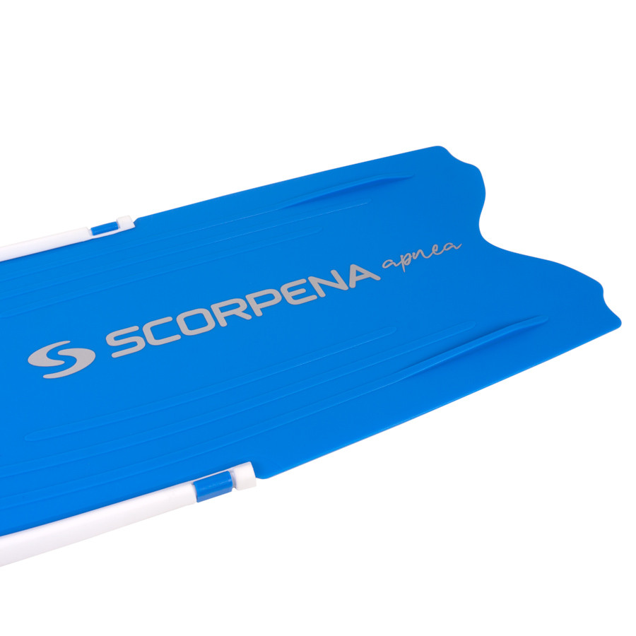 Ласты белые Scorpena F1 - Apnea син. (soft)